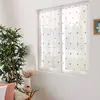 HOME MAISON Paire de petits voilages droits à pois colorés polyester gris perle