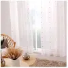 Home Maison Voilage sablé brodé "Pois colorés" (140x240 cm - Gris souris)