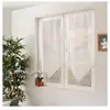 Enjoy Home Paire de Petits Vitrages en Pointe avec Pompon - Blanc - 60 x 120 cm