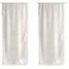 Vitrages droits passe-tringle - HOME MAISON - Blanc - 2 x 70 x 160 cm