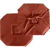 ED ENJOY HOME Galette à rabats polyester CHABY 40x40 coloris MARRON TERRE CUITE