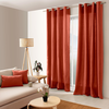ED Enjoy Home Rideau à oeillets 135x240 cm lola 100% coton coloris terre cuite