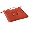 HOME MAISON Galette de chaise plate Panama - 40 cm x 40 cm - Orange terre cuite
