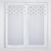 ENJOY HOME Paire de vitrages droits sablés avec top à  coeurs - Beige - 60 x 90 cm