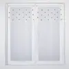 Homemaison - 2 voiles sablé 60 x 160 cm delicatessen top coeurs beige