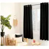 Home Maison Rideau uni isolant et thermique (140x180 cm - Noir)