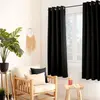 HOME MAISON Rideau thermique en microfibre doublée Noir 135x180 cm