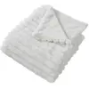 Enjoy Home Plaid côtelé blanc effet fourrure Matisse - 125x150cm - Blanc