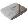 Enjoy Home Couverture effet fourrure flanelle gris 180x220cm