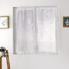 Home Maison Paire de petits voilages brodés de sphères (60x90 cm - Gris Galet)