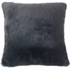 Coussin Déco Imitation Fourrure Rabbit Pop 40x40cm Anthracite
