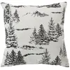 Coussin déhoussable 40 x 40 cm coton recyclé chambray esprit montagne