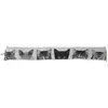 Boudin de porte aspect chambray Noir 90x150 cm