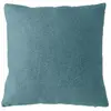 HOME MAISON Coussin déhoussable en velours chenillé Bleu Canard 40x40 cm