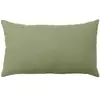 Coussin non déhoussable en coton uni Vert Olive 30x50 cm