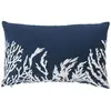Coussin Déco Imprimé Azur 30x50cm Bleu Marine