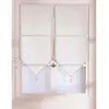 Home Maison Paire de voilages finition pointe avec pompon 2x60x90cm blanc