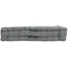 Enjoy Home Coussin de Sol Uni en Pur Coton - Gris - 50 x 50 x 10 cm