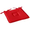 Enjoy Home Galette plate unie en coton passepoil et nouettes - Rouge - 40 x 40 cm