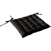 ED ENJOY HOME Galette de chaise piquée 16 points avec nouettes 38x38x5cm noir