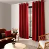 Enjoy Home - Rideau uni occultant avec oeillets - 140 x 240 cm - Rouge