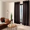 ED ENJOY HOME Rideau oeillets chaby 140x240 cm polyester bachette coloris noir