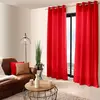 ED ENJOY HOME Rideau - Rouge - 140 x 240 cm - Occultant - Synthétique -  illets