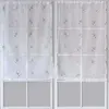 Enjoy Home 2 voiles base droite 60 x 120 cm epitheo voile brodé coloris gris
