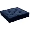 Enjoy Home Coussin de Sol Uni en Pur Coton - Bleu Marine - 50 x 50 x 10 cm