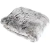 Enjoy Home Plaid imitation fourrure doublé polaire ours 130x160 taupe