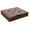 Enjoy Home Coussin de Sol Uni en Pur Coton - VISON - 50 x 50 x 10 cm