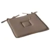 Enjoy Home - Galette de chaise uni effet Bachette - 40 x 40 cm - Marron
