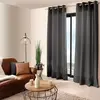 Enjoy Home - Rideau uni avec oeillets - 140 x 240 cm - Gris foncé