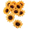 12 TOURNESOLS ARTIFICIELS 8X1.5CM JAUNE