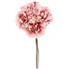 BOUQUET FLEURS ARTIFICIELLES VIEUX ROSE 26CM