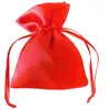 Sachet de 4 Bourses en satin, Rouge