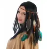 Non communiqué bandeau indien plumes paon adulte - chaks 11248