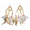 Boucles d'oreilles attrape-rêve plumes adulte - Bijou fantaisie