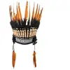 Coiffe indienne de luxe - Marron - Plumes marrons - Mixte - Adulte