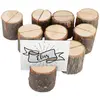 JOUR DE FETE Chaks 10770, Lot de 9 Marque-Places Rondins Bois naturels 3,5cm avec Encoche