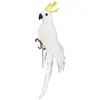 Perroquet Cacatoès blanc crête jaune à suspendre 25cm