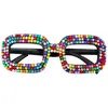 Lunettes diamants strass multicolores