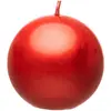 Bougie Boule 6cm diam, Rouge métallisé