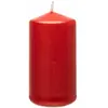 Chaks 80292-82, Petite bougie cylindrique 6cm, Rouge métallisé