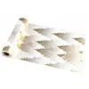 Non communiqué chemin de table velours sapins or 28cmx3m blanc - chaks 12989