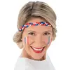 Bandeau nattes et perles Supporter France
