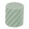 Bougie Pilier Torsadée 7,5cm Vert Sauge