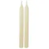 Set de 2 bougies Flambeau Cannelées 25cm, ivoire