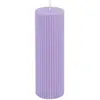 Grande Bougie Pilier Cannelée 5x15cm, Lilas