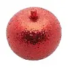 Petite Pomme de Noël Rouge pailleté 6cm